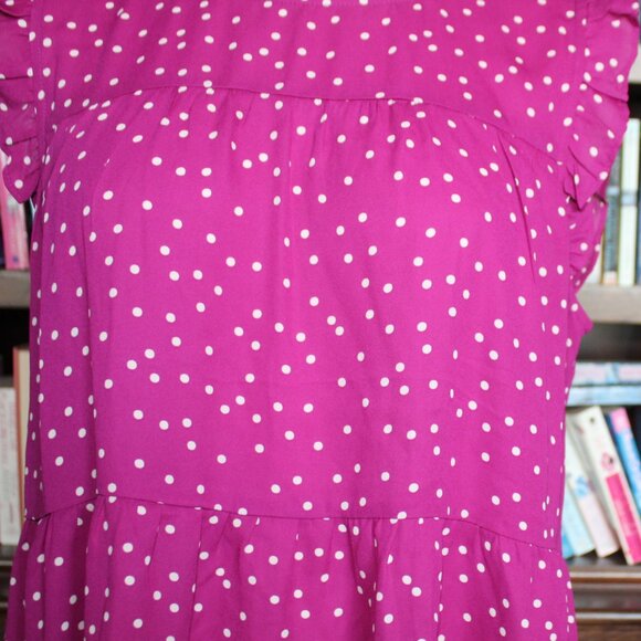 Maurices Purple Polka Dot Blouse-NWT - Picture 5 of 7